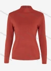 Wholesale Women's Casual Plain Turtleneck Long Sleeve Pullover Sweater - Liuhuamall