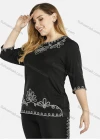 Wholesale Women's Casual Round Neck 3/4 Sleeve Rhinestone Top - Liuhuamall