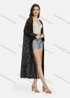 Wholesale Women's Plain Guipure Lace Mesh Long Sleeve Open Front Long Cardigan Cover Up ST91187# - Liuhuamall