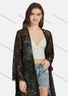 Wholesale Women's Plain Guipure Lace Mesh Long Sleeve Open Front Long Cardigan Cover Up ST91187# - Liuhuamall