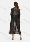 Wholesale Women's Plain Guipure Lace Mesh Long Sleeve Open Front Long Cardigan Cover Up ST91187# - Liuhuamall