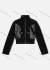 Wholesale Women's Casual Zip Long Sleeve Stand Collar Stitching Zipper Pockets Crop Jacket - Liuhuamall
