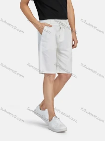 Wholesale Men's Casual Button Closure Drawstring Pockets Plain Shorts, LIUHUA CLOTHING WHOLESALE