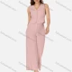 Wholesale Women's Casual Plain Button Down V Neck Sleeveless Crop Top & Pants 2 Piece Set V3759# 6# Guangzhou Clothing Wholesale Market & Suppliers -LIUHUAMALL