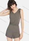 Wholesale Women's Casual Plain Knotted Strap V Neck Tank Short Romper Pajamas A26# - Liuhuamall