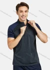 Wholesale Men's Athletic Short Sleeve Quarter Zipper Running Tops - Liuhuamall