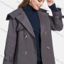 Wholesale Women's Casual Lapel Double Breasted Mid Length Trench Coat With Buckle Belt preview