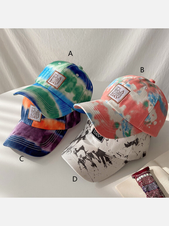 Unisex Fashion Tie Dye Sun Protection Peaked Baseball Cap, Clothing Wholesale Market -LIUHUA, Tie%20Dye
