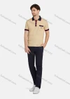Wholesale Men's Casual Plain 100% Cotton Short Sleeve Labelled Patch Polo Shirt 1# - Liuhuamall