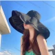 Wholesale Women's Fashion Plain Sun Protection Wide Brim Hat Black Clothing Wholesale Market Liuhua