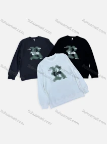Wholesale Men's Casual Striped Letter Print Round Neck Long Sleeve Sweatshirt 6182#, LIUHUA CLOTHING WHOLESALE