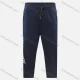 Wholesale Men's Casual & Sporty Letter Print Drawstring Elastic Waist Cropedd Tight Pants 1801# Navy Clothing Wholesale Market Liuhua