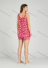 Wholesale Women's Allover Heart Print Milk Silk Lace Trim Tank Top & Shorts 2 Piece Pajamas Lounge Set 0502# - Liuhuamall