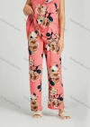 Wholesale Women's Allover Floral Print Ruched Milk Silk Button Front Tank Top Pajamas Lounge 2 Piece Set 0503# - Liuhuamall