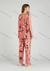 Wholesale Women's Allover Floral Print Ruched Milk Silk Button Front Tank Top Pajamas Lounge 2 Piece Set 0503# - Liuhuamall