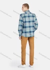 Wholesale Men's Casual Collared Long Sleeve Button Down Plaid Shirt 7-322# - Liuhuamall