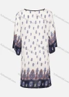 Wholesale Women's Casual Vintage Paisley Print Half Sleeve Notched Neck Midi Dress - Liuhuamall