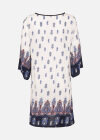 Wholesale Women's Casual Vintage Paisley Print Half Sleeve Notched Neck Midi Dress - Liuhuamall