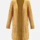 Women's Casual Cable Knit Long Sleeve Sweater Cardigan Yellow Clothing Wholesale Market -LIUHUA