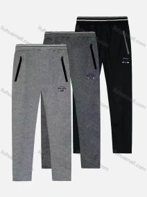 Wholesale Men's Casual Breathable Elastic Waist Pockets Pants MD2804#, LIUHUA CLOTHING WHOLESALE
