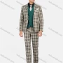 Wholesale Men's Formal Lapel Plaid Pockets Blazer & Waistcoat & Pant 3 Pieces Suit Sets preview
