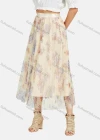 Wholesale Women's Elastic Waist Floral Ruffle Hem Maxi Skirt - Liuhuamall