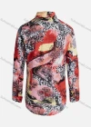Wholesale Women's Vintage Long Sleeve Floral Collared Button Down Shirt 23072# - Liuhuamall