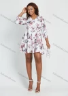 Wholesale Women's Casual V Neck Floral Print High Waist Short Dress With Belt - Liuhuamall