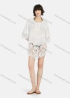 Wholesale Women's Casual Round Neck Crochet Hollow Out Plain Cover Up - Liuhuamall