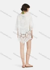 Wholesale Women's Casual Round Neck Crochet Hollow Out Plain Cover Up - Liuhuamall