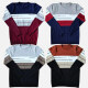 Men's Casual Crew Neck Long Sleeve Colorblock Striped Knit Sweaters Black Clothing Wholesale Market -LIUHUA