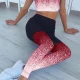 Wholesale Women's Athletic Digital Printing Ombre Stretchy High Waist Leggings Red Clothing Wholesale Market Liuhua