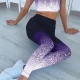 Wholesale Women's Athletic Digital Printing Ombre Stretchy High Waist Leggings Purple Clothing Wholesale Market Liuhua