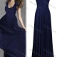 Wholesale Women's Elegant Plain Pleated Splicing Lace Trim High Waist Maxi Tank Evening Dress Blue Guangzhou Clothing Wholesale Market & Suppliers -LIUHUAMALL