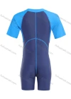Wholesale Boys Colorblock One Piece Zip Half Boyleg Swimsuits - Liuhuamall