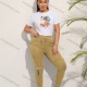 Wholesale Women's Casual Plain Pockets Zip Drawstring Sweatpants Deep Khaki Clothing Wholesale Market Liuhua