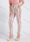 Wholesale Women's Elastic Waist Striped Print Drawstring Slant Pocket Slim Fit Jogger Pant - Liuhuamall