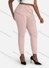 Wholesale Women's Casual Slim Fit Jacquard Plain High Waist Pants With Drawstring - Liuhuamall