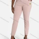 Wholesale Women's Casual Slim Fit Jacquard Plain High Waist Pants With Drawstring Pink Clothing Wholesale Market Liuhua