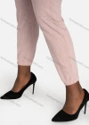 Wholesale Women's Casual Slim Fit Jacquard Plain High Waist Pants With Drawstring - Liuhuamall