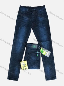 Wholesale Men's Casual Zipper Pockets Labelled Frayed Embroidered Letter Plain Thick High Stretch Jean 6027#, LIUHUA CLOTHING WHOLESALE