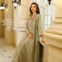 Wholesale Women's Elegant Muslim Folk Art Sequin Long Sleeve Notched Neck Abaya Maxi Dress preview