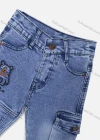 Wholesale Boy's Casual Distressed Cartoon Bear Embroidery Straight Leg Ankle Length Jean - Liuhuamall