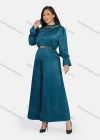 Wholesale Women's Casual Poet Sleeve Belted Blouse & Palazzo Pants 2-Piece Set 9154-1# - Liuhuamall