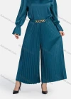 Wholesale Women's Casual Poet Sleeve Belted Blouse & Palazzo Pants 2-Piece Set 9154-1# - Liuhuamall