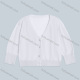 Wholesale Women's 100%Cotton V Neck Long Sleeve Plain Button Down Crop Cardigan 9209# White Wholesale Clothing Market & Suppliers -LIUHUAMALL