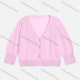 Wholesale Women's 100%Cotton V Neck Long Sleeve Plain Button Down Crop Cardigan 9209# Light Pink Clothing Wholesale Market Liuhua