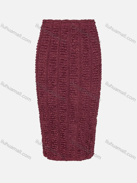 Wholesale Women's Casual High Waist Plain Pencil Skirt