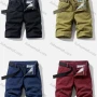 Wholesale Men's Casual Pockets Zipper Fly Plain Short Cargo Pant With Belt preview