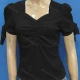 Wholesale Women's Casual Sweetheart Neck Short Sleeve Tie Shoulder Ruched Knit Plain Tops 3# Clothing Wholesale Market Liuhua